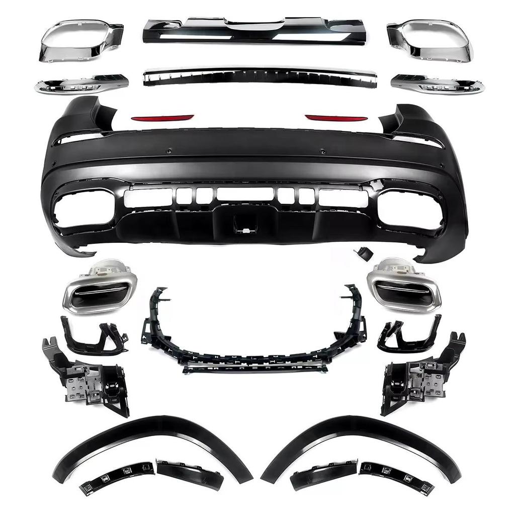 Compatible with 20-24 Mercedes X167 GLS, Maybach-style Upgraded Bumper Full Body Kit.