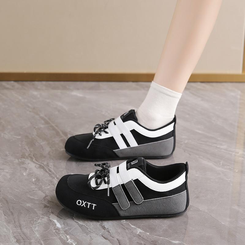 Versatile sports and leisure Mary Jane single shoes 2025 autumn flat-bottomed breathable new soft-soled Velcro German training shoes women