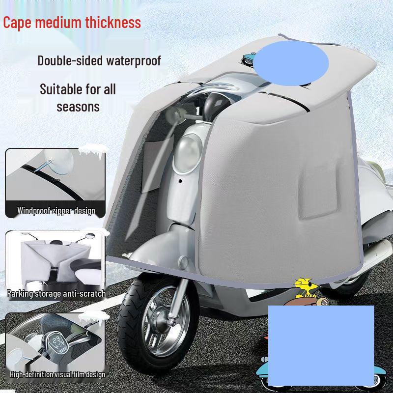 Ganzjahres-Doppelseitige Wasserdichte Windschutzscheibe für Elektrofahrräder
