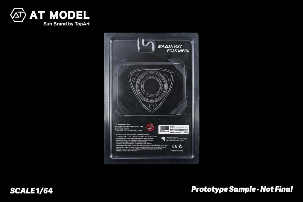 FREESTYLE AT MODELLmaßstab Mazda RX7 FC3S Infini White Blisterverpackung Fertigprodukt AT64006 1/64