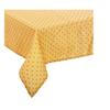 Nappe Rectangulaire - Imprimée Floral Géométrique - 140 X 240 Cm - Jaune Moutarde Et Blanc - Anti-tache