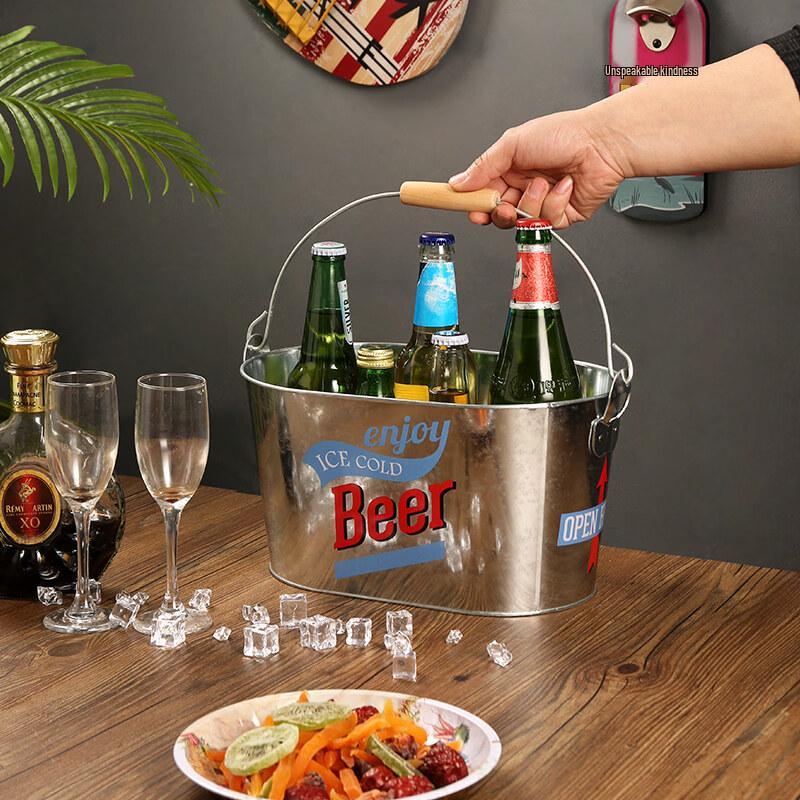 ZISIZ Retro Metal Ice Bucket