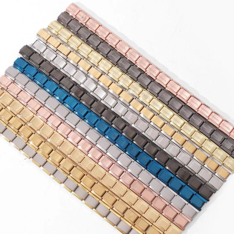 Fashion Italian Charm Bracelet for Women, High Quality Stainless Steel Elastic Creative DIY Bangle Jewelry Making
