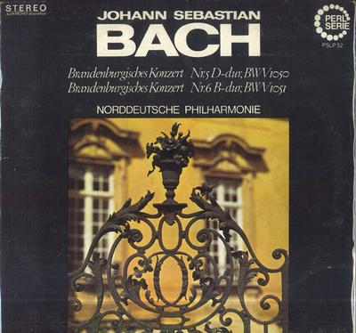 LP Record HAROLD NEWMAN NORDDEUTSCHE PHILHAR  J S Bach Brandenburugisches Konzert PSLP52 PERL SERIE 1968 Germany Classical Used