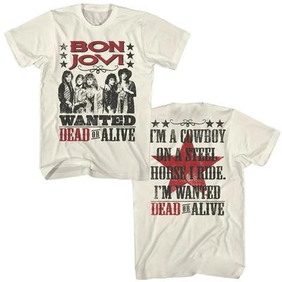 Camiseta vintage de Bon Jovi "Wanted Dead or Alive" | Camiseta de estilo urbano de música rock