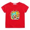 T-shirt per Bambini 100% Cotone Stampa Cartone Animato Toca Boca World Magliette 212Y Carini Ragazze e Ragazzi Manica Corta Bambini Girocollo Top Estivi