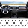 A/C Vent Ring Outer Cover Air Conditioning Outlet Trim Decoration Accessories for Toyota Tacoma 2016-2022 4pcs (Black)
