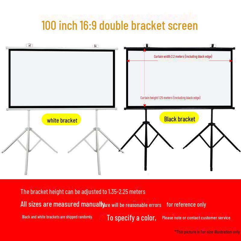 Tragbare Outdoor-Standbildschirm-Projektionsleinwand mit Doppelhalterung