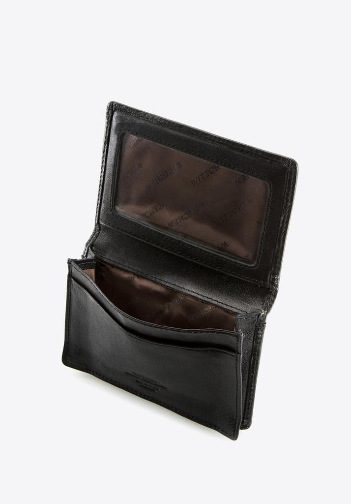 Porte-cartes de visite en cuir pour homme Wittchen avec blason Noir Cuir Naturel