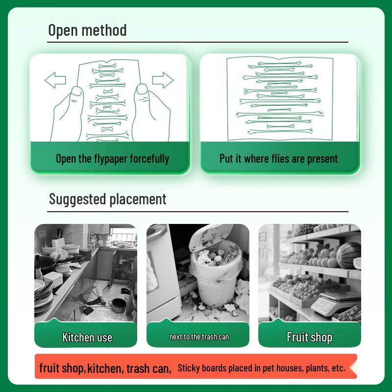 Green Leaf Sticky Fly Traps