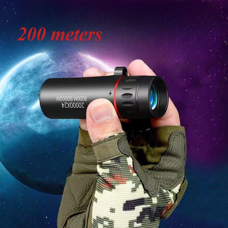 Monocular Telescope Mini Portable Mobile Phone Telescope with Holder Outdoor Camping Hunting Birdwatching Telescopes 2000x24 HD