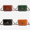 Johnature Bolsos cruzados de cuero genuino simples para mujer bolsos de hombro de Color sólido Cuero de vaca Real Natural suave Vintage