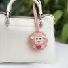 Lamb Keychain Pendant: Multi-Layer Leather Tie Small Ornament PU Bag Charm