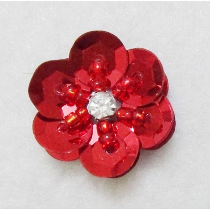 Hand-Sewn Sequin Flower Patches for Clothing, Hats, Bags, and Hair Accessories