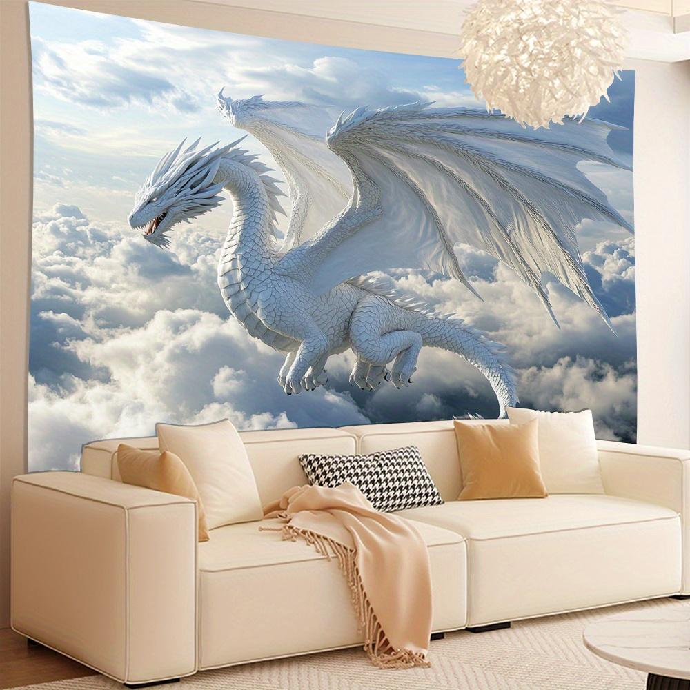 1 Piece Gorgeous Style Polyester Dragon Tapestry, Polyester Fabric, Machine Washable, Suitable for Living Room, Bedroom
