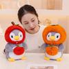Adorable Cartoon Penguin Plush Toy - Persimmon Apple Design, Perfect Children's Gift