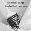 Wall-Mounted Bathroom Toilet Brush Set with Base - No Dead Corner Cleaning Solution