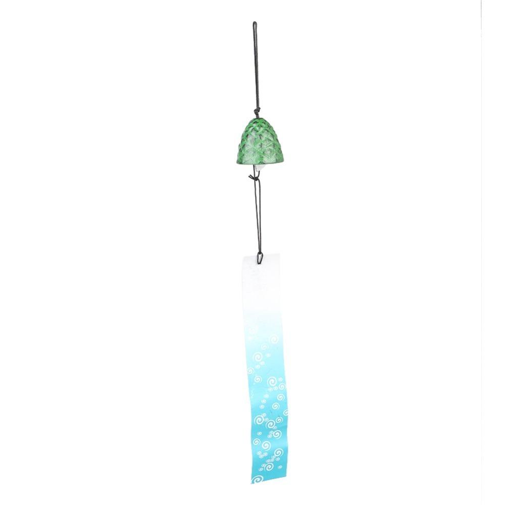 green Metal Wind Chime Metal Wind Bell Decoration Wind Chime Ornament Garden Ornament
