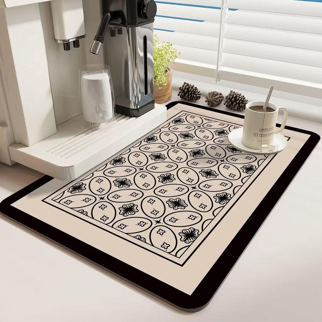 Absorbent Draining Mat No-wash Table Mat Dishwashing Pads Coffee Machines Drying Mat Bowl