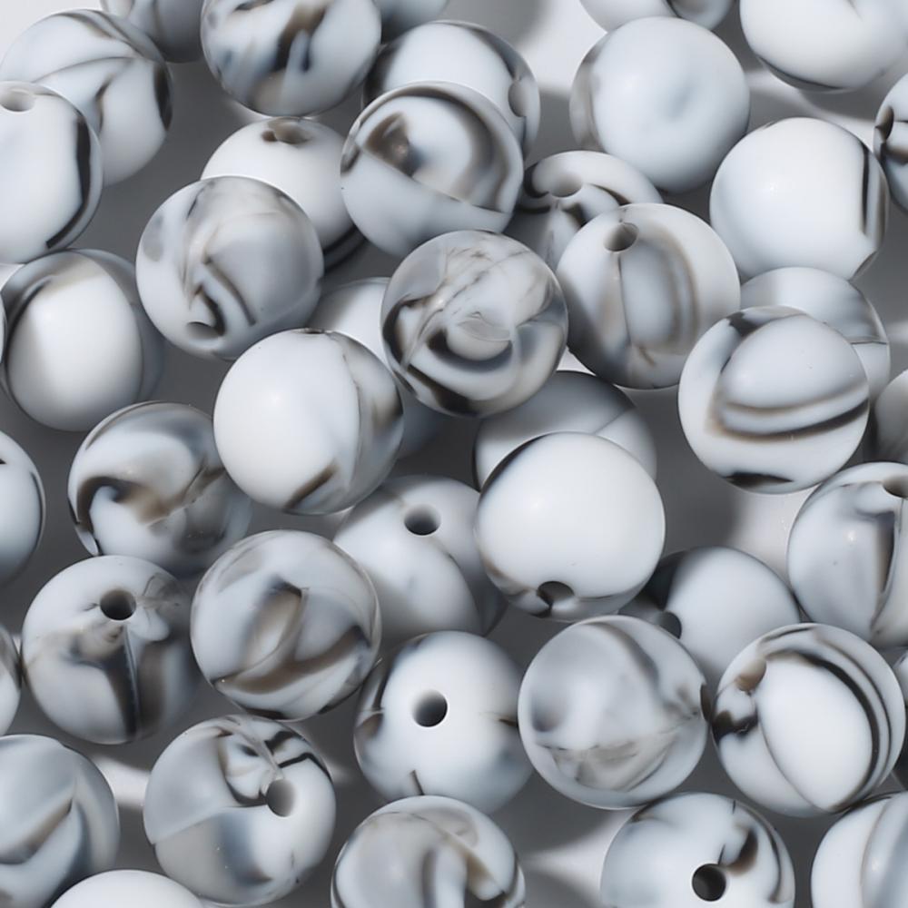 50Pc 12mm 19Color Silicone Round Bead Food Grade Teether Chew Bead For Handmade Baby Pacifier Chain DIY Jewelry Making Accessory