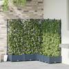 Garden Planter 5 Pcs Grey 120 X 120 X 125.5 Cm Plastic