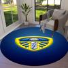 Leeds United Football Club Round Area Rug,Carpet Rug for Living Room Bedroom Sofa Playroom Decor,Non-slip Floor Mat