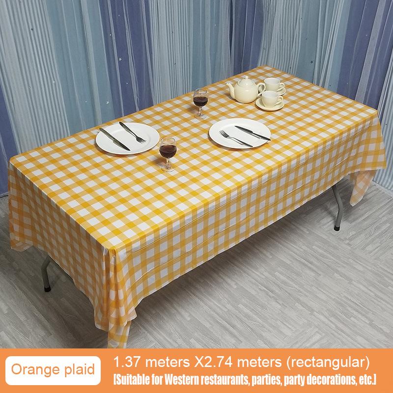 

Одноразовая утолщенная пластиковая скатерть, красная клетчатая скатерть, водонепроницаемый коврик для пикника, свадьбы, украшения дома 137x274CM
