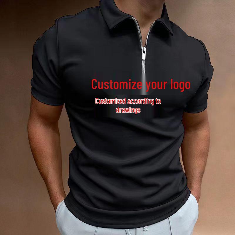 2025 Men's Summer Casual Zipper Polo Shirt