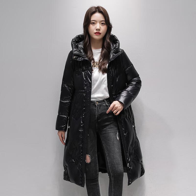 Dámská dlouhá péřová bunda Snow Flying s kapucí, slim střih