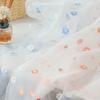 Small Flowers Embroidered Organza Fabric for Sewing Princess Dresses Headwear Stage Costumes Decorative Cloth DIY Fabrics