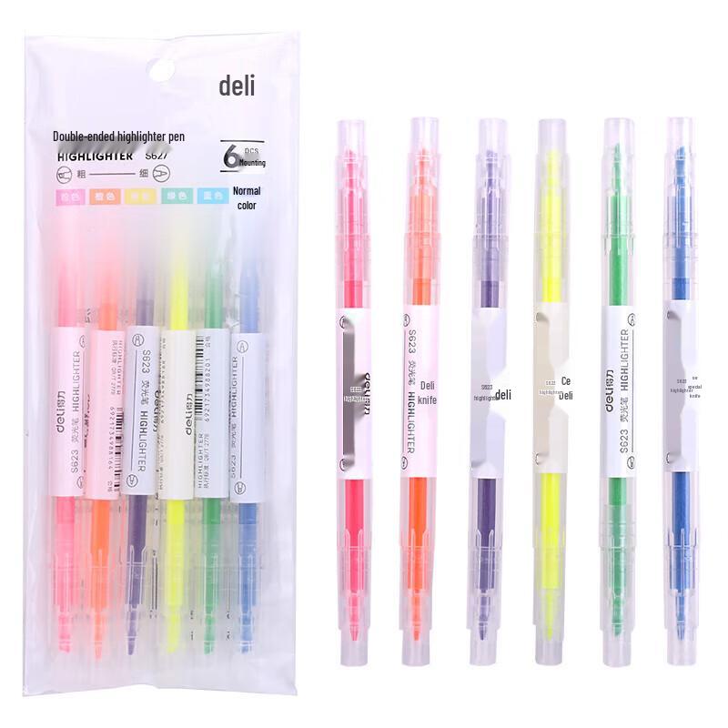 Deli S627 Dual-Tip Highlighters