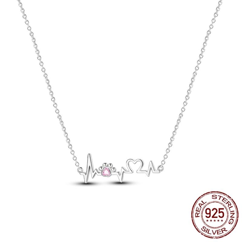 MULA Hote Heart Pendant Necklace 925 Silver Snake Neck Necklace Original Bracelet DIY Jewelry Fashion Luxury Women