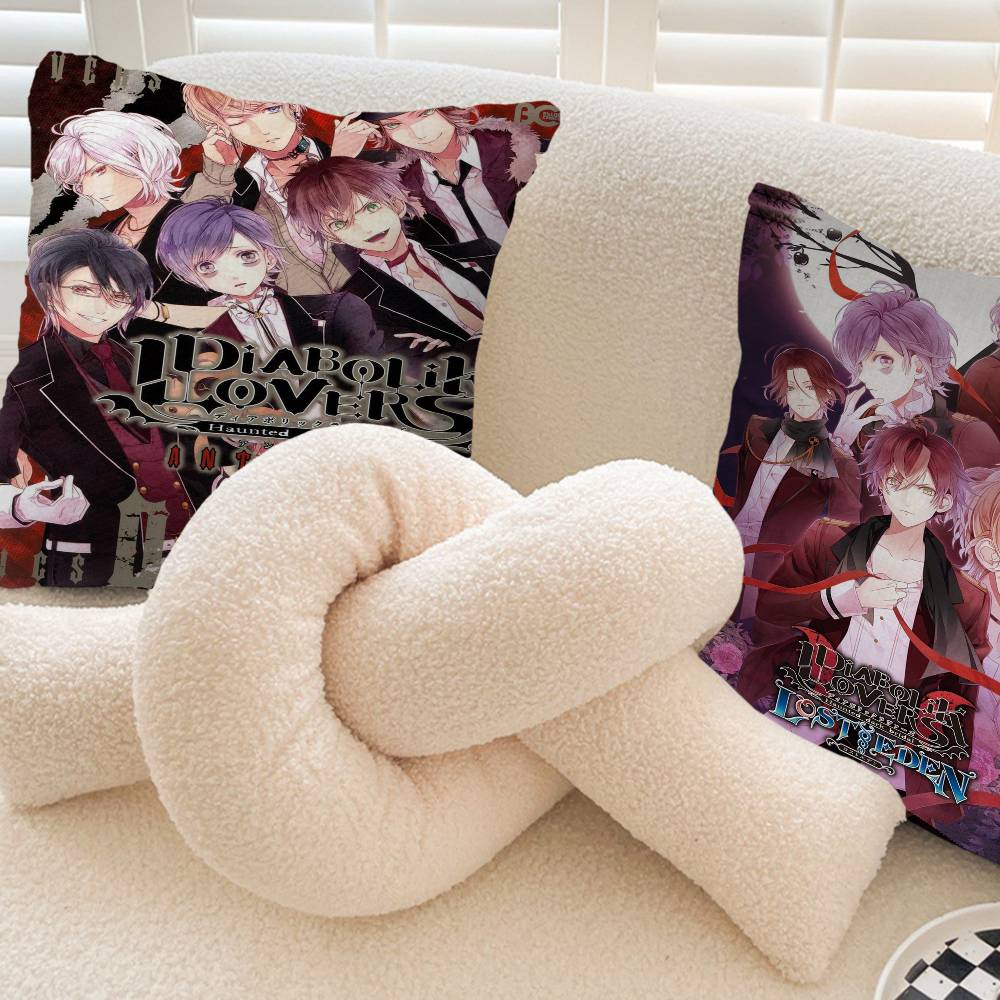 Anime D-Diabolik L-lovers Cushion Cover Inches Farmhouse Decor Home Throw Pillow Covers for Couch Decorations