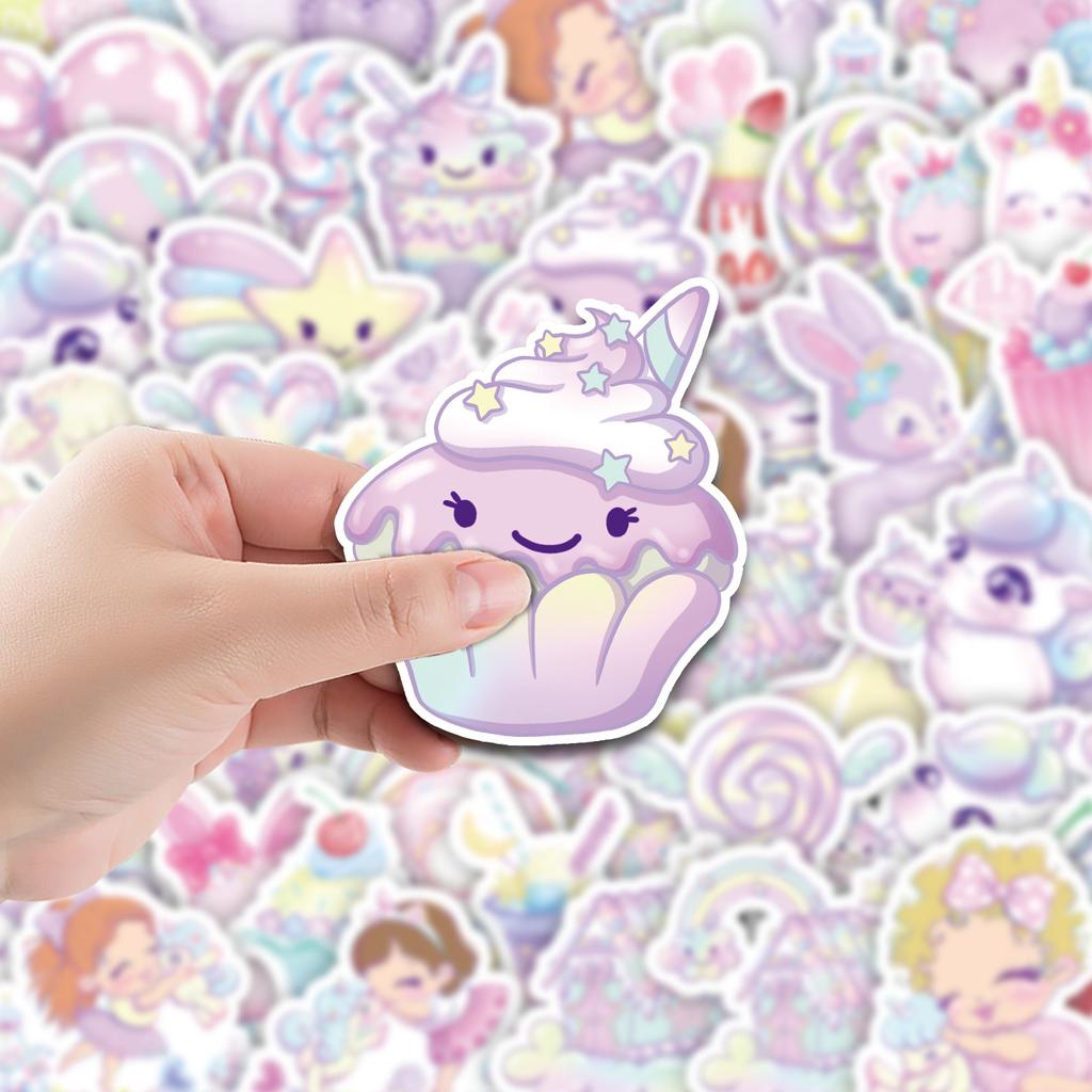 50 Unicorn Girl Stickers Mobile Phone Computer Water Cup Decorative Stickers Notebook Waterproof Creative Hand Notebook Stickers