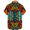 2026 Men's Hawaiian 3d Shirt Cashew Flower Geometric Print Fashion Single Breasted Plus Size