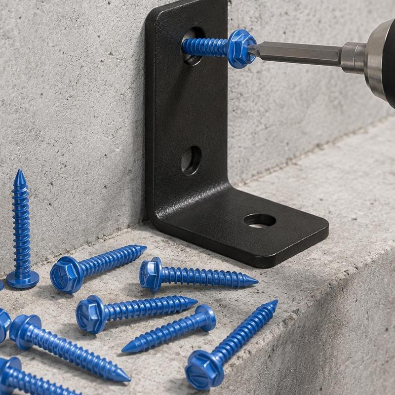 Self Drilling Concrete Screws Flat Head Screws Thread Pointed Cement Screws for Fixing Brick Walls Hardware Repair Fasteners