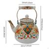 Emaille Teekessel 4L Teekanne Komfortabler Griff Auslaufsicher mit Deckel Robuster Blumentopf Wasser