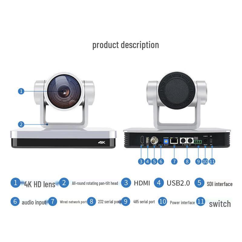 DAIPUDP-VX880 4K60 Video Conference Camera with 12x Optical Zoom (CN version)