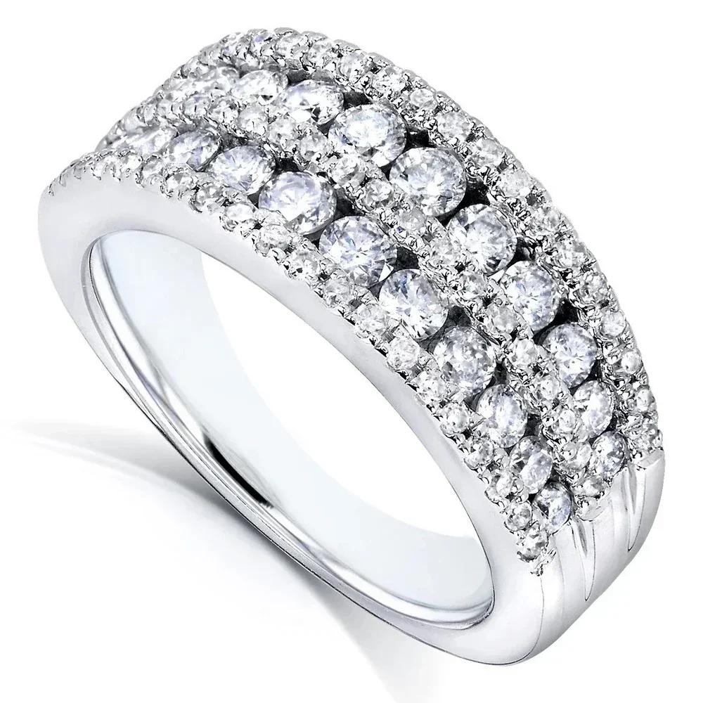 

New Bling CZ Rings for Women Luxury Fashion Wedding Ring Daily Wear Statement Finger Accessories High Quality Zircon 10