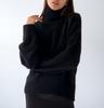 European & American Women's Thick Knit Sweater - Autumn/Winter, Loose High Neck Pullover