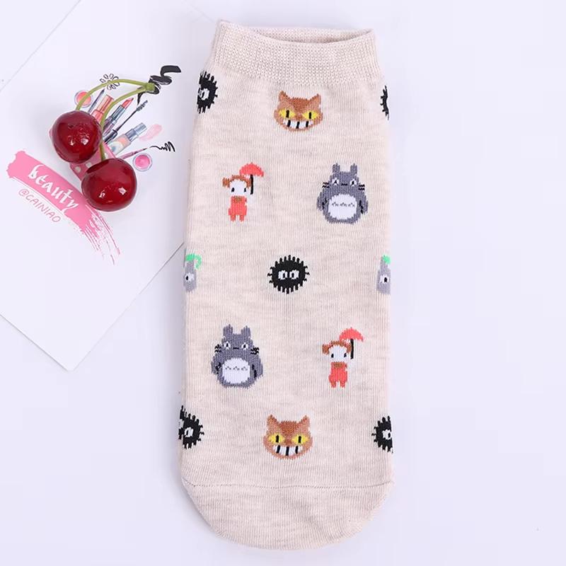 5 Paar Anime Cartoon Socken Cosplay Niedliche Tier Unsichtbare Bootssocken Anime Muster Damen Socken
