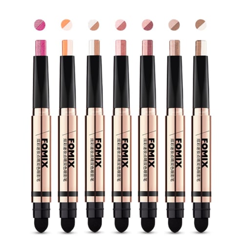 FOMIX Two-Color Eyeshadow Stick Colorful Quick Makeup A double-ended eyeshadow stick that shapes and brightens the contours FM07#Coffee Brown