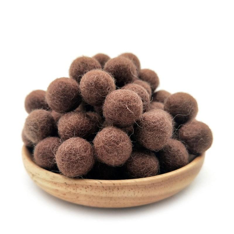 Wool Felt Ball DIY Pompons 10PC Earrings Accessories Colored Fur Ball Handmade Christmas Woolen Yarn Ball 1.5cm