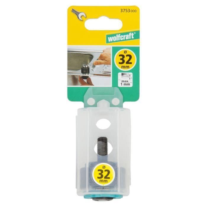 Wolfcraft - 1 emporte pièce pour évier inox ø 32