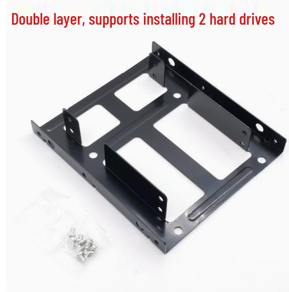 Staffa Metallica Regolabile a Doppio Strato per SSD e Hard Disk da 2,5 a 3,5 Pollici