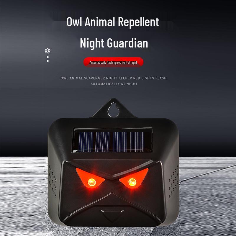 Repellente per Animali ad Ultrasuoni Solare con Luce Lampeggiante per Ratti, Lupi, Serpenti e Altri Animali
