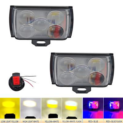 Motosiklet LED Lens Projektör Yüksek/Düşük Işın 12V 24V ATV Scooter Yardımcı Sis Lambası Sürüş Flaşörü Kamyon Traktör SUV için Far