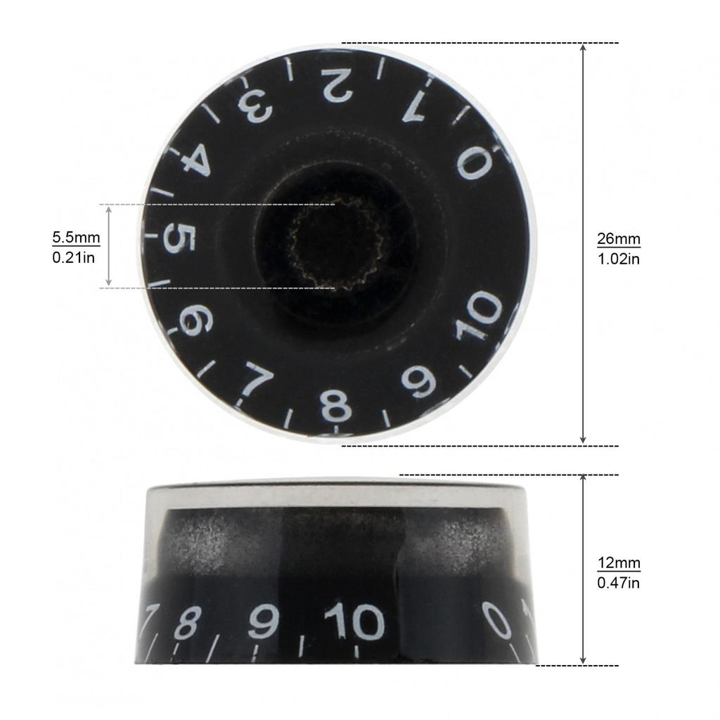 4pcs Plastic Speed Volume Tone Control Knob Fit for LP Electric Guitar