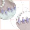 24Pcs Press on Nail Coffin Glues on Nail French Fake Nail Designs False Nail Artificial Nail Gifts for Women Girls