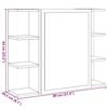 VidaXL Bathroom Mirror Cabinet Sonoma Oak 80x20.5x64 Cm Chipboard, Wall-Mounted Bathroom Cabinet, Wall Storage of 849603